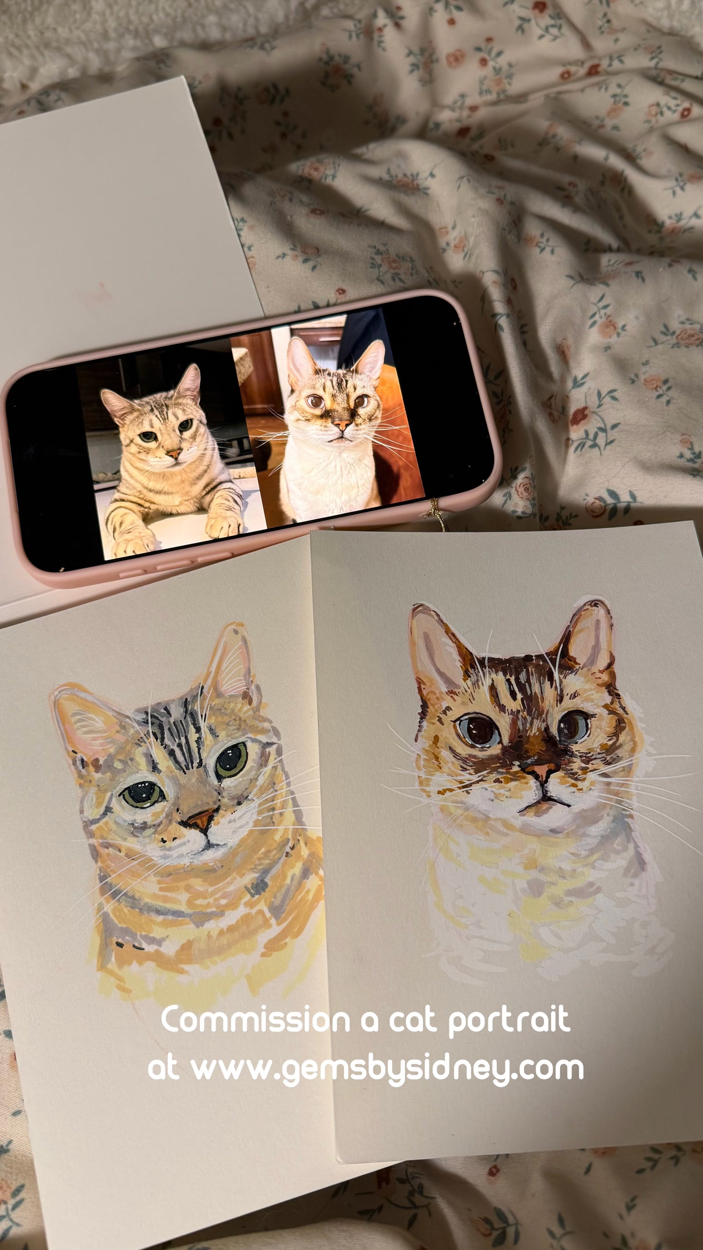 5x7 Single Cat Portrait Commission