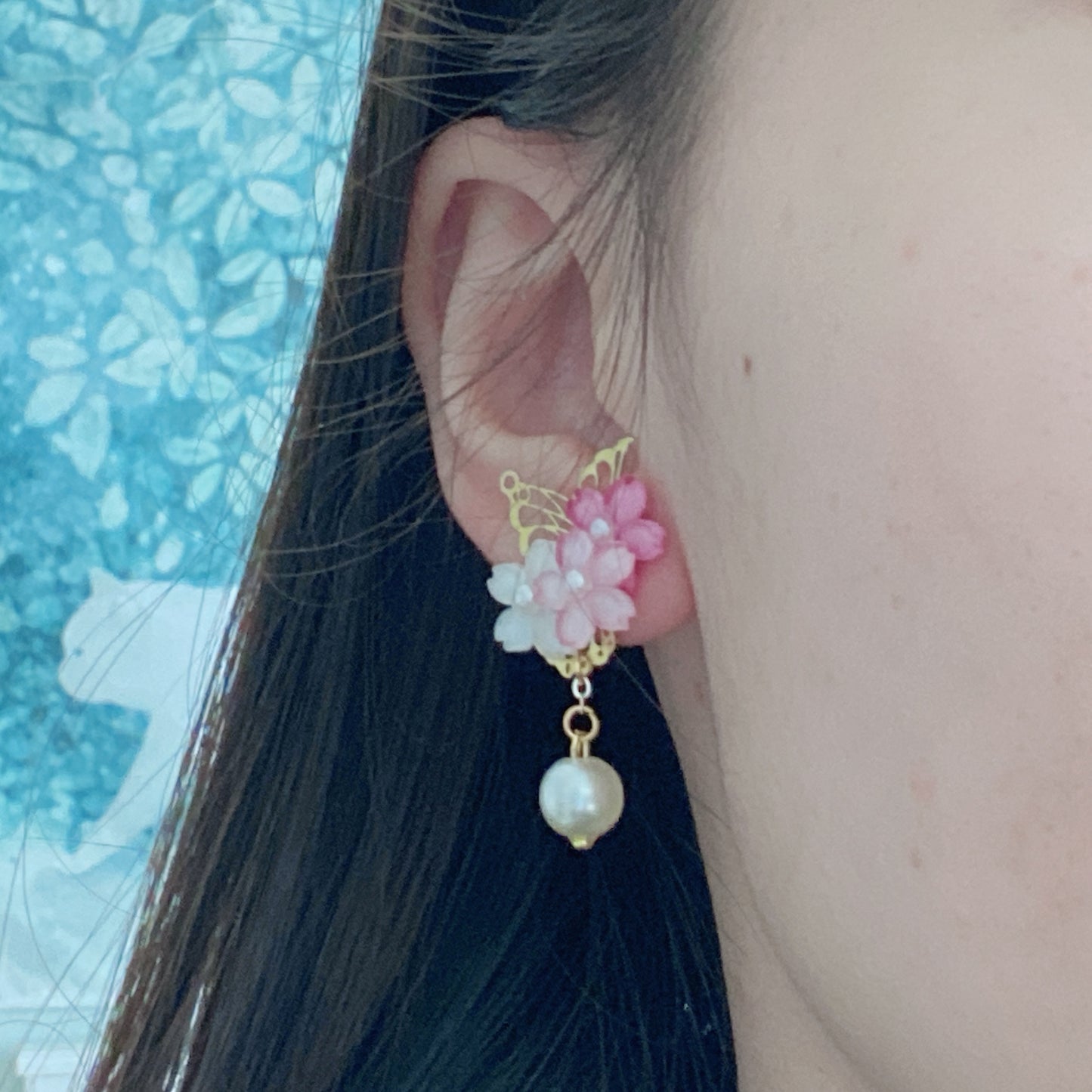 Sakura Butterfly Wing Earrings