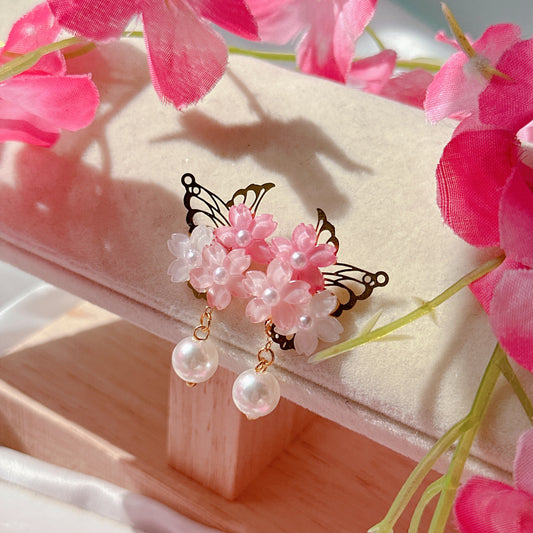 Sakura Butterfly Wing Earrings