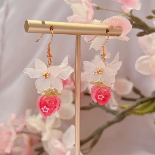 Strawberry blossom Earrings