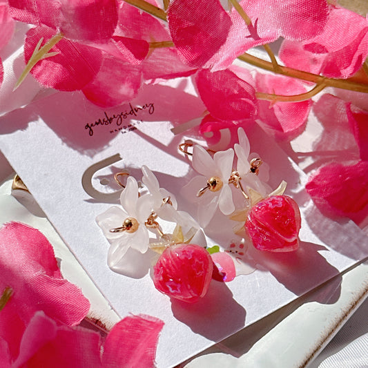 Strawberry blossom Earrings