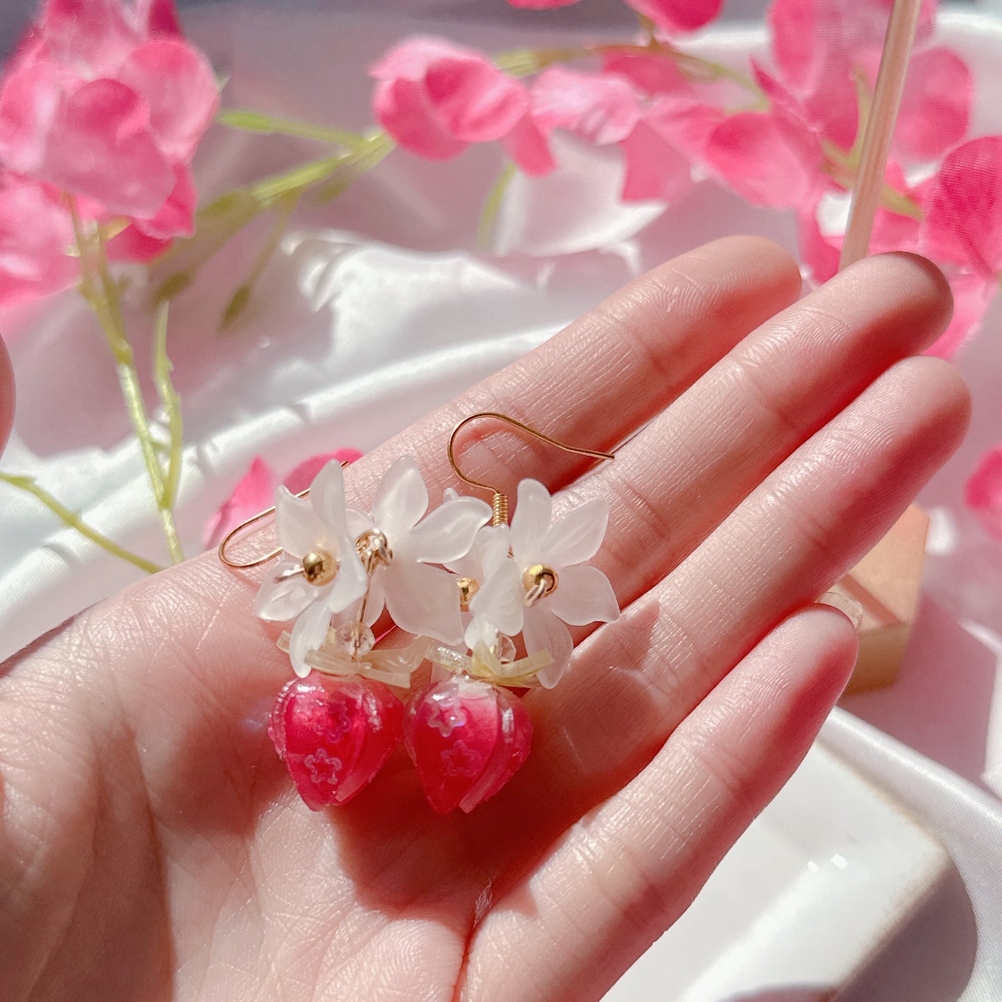 Strawberry blossom Earrings